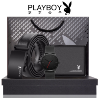 ราคา Playboy กระเป๋าสตางค์ผู้ชายชายหนุ่มชุดเข็มขัดหนัง Cowhide เข็มขัดชุดเดรสผู้ชายชุดของขวัญเข็มขัด กระเป๋าสตางค์ นาฬิกาหลากหลายสไตล์ให้เลือกจาก (7827136502)