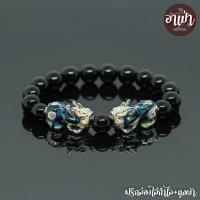 ราคา อาเป่า หินนิลดำ Onyx ขนาด 10 มิล ประดับปี่เซียะ 5 ธาตุ 1 คู่ ปี่เซียะเปลี่ยนสี ปี่เซียะ 5 สี คัดหิน หินนิลกาฬ กำไลหินสี กำไลหินนำโชค (18013586798)