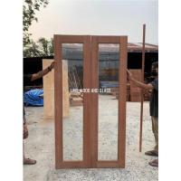 ราคา บานประตูกรอบโล่ง ไม้เนื้อแข็ง ขนาดบานคู่ 80x200 100x200 120x200 ซม (19834461225)