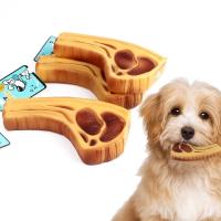 ราคา ของเล่นสุนัขและแมว ของเล่นยางบีบ รูปทรงสเต๊ก คละสี รุ่น dog cat toy chewing box meat 260 shape 05a June (8146092679)