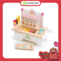 ราคา Tender Leaf Toys ของเล่นไม้ ของเล่นบทบาทสมมติ รถเข็นไอติม Ice Cream Cart (1326062740)