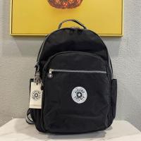 ราคา Kipling Backpack Womens Side Bag Travel Bag Multi Compartment Computer Bag Student School Bag 21305 Black Metal Label (20663861451)