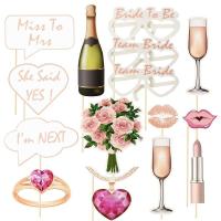 ราคา 15Pcs Bachelorette Party Photo Booth Props Bride To Be Glasses Funny Lips For Wedding Bridal Shower Hen Party Decor Supplies (20447431573)