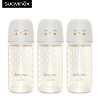 ราคา Suavinex แพ็ค 3 ชิ้น ขวดนม Premium Glass feeding bottle with SX Pro ขนาด 240ml ลาย Bonhomia เหมาะสำหรับอายุ 3 18 เดือน (19656572445)