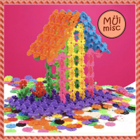 ราคา MUIMISC บล๊อกตัวต่อ รูปเกล็ดหิมะ ของเล่นเสริมพัฒนาการ ของเล่นตัวต่อเกล็ดหิมะหลากสี (11937379811)