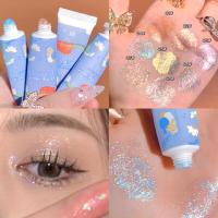 ราคา Xixi สีสดใสแก้วรอบหลอดของเหลวอายแชโดว์บดเพชรของเหลวสีเดียวเลื่อมแววประกายของเหลว (9832394661)