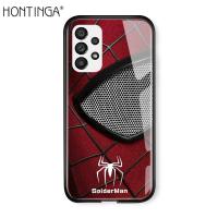 ราคา Hontinga Casing สำหรับ Samsung Galaxy A33 A73 5G Marvel เคสโทรศัพท์สำหรับ Boys Superhero สำหรับ Man กัปตันอเมริกา Ironman Spiderman กระจกนิรภัยด้านหลังฝาครอบ (13502395918)