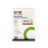 ราคา ป้ายโบร์ชัวร์ แนวตั้ง 14 8x21 ซม ใส ONE T 003 รุ่น 2004410 (11050278337)