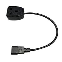 ราคา IEC320 C14 to UK BS1363A Outlet SocketIEC C14 Male Plug to UK 3Pin Female Socket Power Adapter Cable for PDU UPS (19053337381)