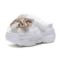 ราคา พร้อมส่ง รองเท้าส้นตึก รองเท้าส้นเตารีด แฟชั่น รองเท้าผู้หญิง สไตล์เกาหลี สูง 8cm พร้อมส่งในไทย (16430721897)