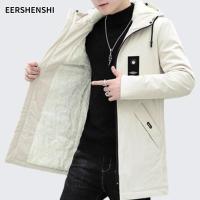 ราคา EERSHENSHI เสื้อโค้ทผู้ชายแจ็คเก็ตช่างเสื้อโค้ทผ้ากำมะหยี่ทรงหลวม (11557137750)