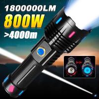 ราคา ไฟฉายไฟฉาย Led พลังสูง800วัตต์ชาร์จได้ไฟฉายทรงพลังชาร์จซ้ำได้ไฟฉุกเฉินชาร์จใหม่ได้ไฟฉายกันน้ำ100000ลูเมนไฟฉายสว่างพิเศษไฟฉายไฟฉายทหารงานหนัก (19282846000)