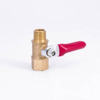ราคา 1 4 NPT Female Male Mini Brass Shut Off Ball Valve Tap Water Gas Fuel Air for Air Compressor Home Garden Witth Red Handle (20385091059)