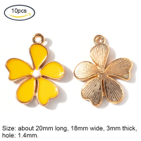 ราคา Beebeecraft 5 20 pc Alloy Enamel Flower Pendants Cherry Blossoms Flower Charms Gold Plated Pendant for Women Jewelry Making Necklace Earrings Bracelet Craft Findings (17241292949)