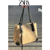 ราคา Zaraจักรพรรดิมองข้ามกระเป๋าผู้หญิง2022ผ้าไนลอนแบบใหม่กระเป๋าสะพายไหล่กระเป๋าเอกสารความจุมากกระเป๋าโท้ทตัวตลกวันพักผ่อนกระเป๋าถือ (17130109221)