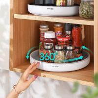 ราคา 360 rotating seasoning storage rack Seasoning Organizer shelf oil and non slip kitchen accessories (20278753024)