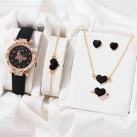 ราคา 2023 Ladies Watch Set Fashion Bracelet Womens Leather Strap Quartz Wristwatch Women Simple Watches reloj mujer (20009138686)
