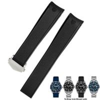 ราคา September 22mm Rubber Silicone Watch Strap Waterproof Soft Bracelet for TAG HEUER AQUARACER 300 WAY201B CALIBRE 5 Black Blue Watchband (16404590893)