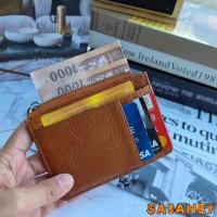 ราคา กระเป๋าใส่บัตร มีซิป ใส่บัตรเครดิต ใส่เงิน ใส่นามบัตร หนังแท้ หนังวัว คุณภาพดี เก็บบัตรเครดิต ใบขับขี่ บัตรประชาชน Card Holder Slim Wallet 2023 ถูก (12685282552)