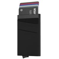 ราคา บัตรเครดิต Rfid กระเป๋าสตางค์ความยืดหยุ่นกลับกระเป๋า Slim Pop Up Bank โลหะป้องกันกรณีอลูมิเนียมบัตรประจำตัวผู้ถือกระเป๋า (7867339944)