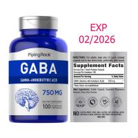 ราคา PipingRock GABA 750 mg 100 Quick Release Capsules (21271604378)