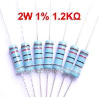 ราคา ความต้านทานตัวต้านทานฟิล์มโลหะตัวต้านทานแบบคงที่2W 1 2K 1k2โอห์ม1200โอห์ม20ชิ้น (19528632081)