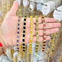 ราคา สร้อยข้อมือ B271 ประดับพลอย ตัดไซส์ฟรี ชุบทอง สร้อยข้อมือพลอย สร้อยข้อมือทับทิม สร้อยข้อมือ ทองไมครอน (18784311131)