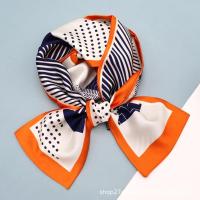 ราคา ผ้าพันคอผ้าพันคอซาตินผ้าไหมจำลองขนาด150 15ซม ผ้าผูกคอแบบผ้าคลุมไหล่ลายหยักผ้าพันคอขนาดใหญ่ผ้าพันคอลายจุด (20580994903)