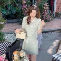 ราคา ชุดเดรส2ชิ้น2ชิ้นสำหรับฤดูร้อนชุดกระโปรงเสื้อลำลองสไตล์เกาหลีสำหรับผู้หญิงเดรสสีเขียวมิ้นท์สีทึบ (20201784399)
