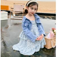 ราคา mige ชุดเดรสแฟชั่นเด็ก เซ็ท 2 ชิ้น ชุดเดรส เสื้อยีนส์ สีฟ้า รุ่น LL043 (20133503502)