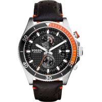 ราคา Fossil Wakefield Chronograph นาฬิกาหนังผู้ชายสีดำแยม Tangan Lelaki CH2953สำหรับผู้ชาย (17539649718)