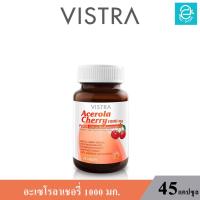 ราคา ล็อตใหม่ล่าสุด Exp 15 09 2025 VISTRA Acerola Cherry 1000 mg Citrus Bioflavonoids Plus วิสทร้า อะเซโรล่าเชอร์รี่ ขนาด 45 แคปซูล (17168504091)
