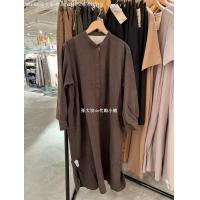 ราคา จุดพิเศษ Muji MUJI Muji ms เดรสแขนยาวคอปกผ้าฝ้ายผ้าสักหลาด (20106704707)