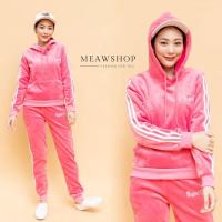 ราคา ชุดวอร์มกำมะหยี่ มีฮู้ด S XL ชุดกันหนาว ชุดวอร์ม ชุดขึ้นเครื่อง ชุดคู่เพื่อน ชุดใส่เที่ยว ชุดวอร์มคู่ กันหนาวคู่ 9827 (17310002629)