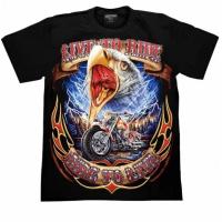 ราคา ROCK CHANG HALEY EAGLE รถจักรยานยนต์วินเทจแขนสั้นผู้ชายสัตว์ร็อคเสื้อยืด Harley Eagle Motorcycle T SHIRT (20182994321)