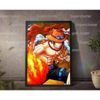 ราคา 卍 โปสเตอร์ผ้าใบ พิมพ์ลายการ์ตูนวันพีช Ace สําหรับตกแต่งบ้าน (19786984794)