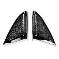 ราคา ฝาครอบลำโพงรถเหล็กสแตนเลส2ชิ้นลำโพงเสียงตกแต่งภายในรถยนต์สีดำเงาป้องกันขอบสำหรับ BMW 5 Series 2018 2021 (19719119554)