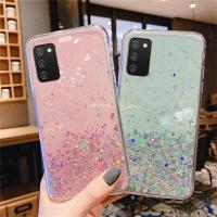 ราคา Star Sky Flash Powder TPU Phone Case For Samsung Galaxy S21 S20 fe Note 20 Ultra S8 S9 S10 Plus Note 8 9 10 Lite A02s A12 A42 A10s A20s A30s A50s A21s A10 A20 A30 A50 A70 A11 A51 A71 M31 J4 J6 J8 A7 2