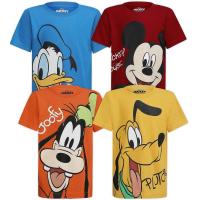 ราคา Disney Mickey Mouse Friends Boys 4 Pack T Shirt for Toddler and Little Kids Blue Red Yellow Orange (20041392749)
