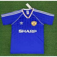 ราคา 89 90 Manchester United away blue football jersey for fans (19806235265)