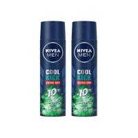 ราคา NIVEA MEN Deo CoolKick Cool Fresh Body Spray นีเวีย ดิโอ คูลคิก คูลเฟรช บอดี้ สเปรย์ สเปรย์ระงับกลิ่นกาย 150ml 2กระป๋อง (20069483518)