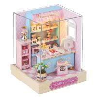 ราคา พร้อมส่งจากไทย บ้าน DIY ประกอบเอง มีไฟพร้อมฝาครอบกันฝุ่น (20347287061)