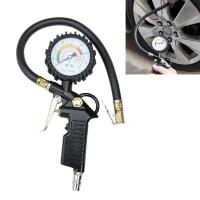 ราคา Car Auto Tire Pressure Gauge Tire Air Gauge Inflator Tool Car Tire Gauge 220PSl Self locking Trigger Pi stol Grip (10622933972)