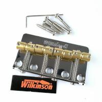 ราคา WK Wilkinson WBBC Four 4 Strings Electric Bass Bridge With Brass Saddles For Precision Jazz Bass Chrome Silver Black (17572356860)