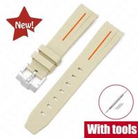 ราคา สายยางซิลิโคน 20 มม สำหรับ Omega X Swatch Joint MoonSwatch Constellation นาฬิกาผู้หญิงผู้ชายปลายโค้งกีฬาสร้อยข้อมือเข็มขัด (19638400083)