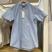 ราคา Uniqlo Pure Edge Mens Oxford Shirt Short Sleeve Casual Commuting Shirt 447008 (19987049071)