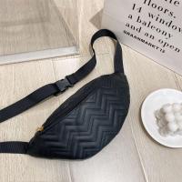 ราคา Luxury Leather Satchel Trendy Banana Bag Womens Plaid Waist Bag Designer Shoulder Crossbody Bag Female PU Leather Belt Bag (20029364976)