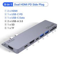 ราคา Qgeem USB C HUB Dock สำหรับ MacBook Pro SD TF เครื่องอ่านการ์ด HDMI PD คู่ USB ฮับ Type C อะแดปเตอร์ Type C ฮับสำหรับแล็ปท็อป (21170196728)