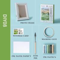 ราคา Shadow rich Super soft heavy color oil painting stick set 6 colors with photo frame scraper oil painting stick special paper masking glue DIY belt tutorial (21030868985)