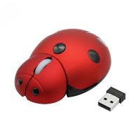 ราคา Wireless Mini Animal Mouse Portable Creative Ladybug Shape Ergonomic Computer Mouse for Desktop Computer Laptop (20623637733)